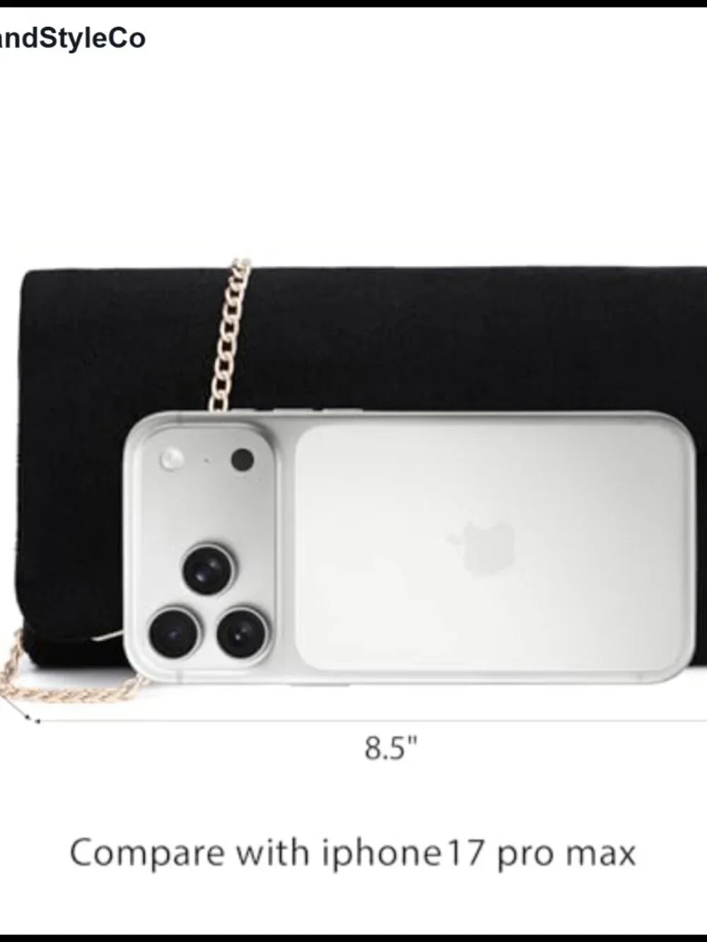 Faux Suede Evening Clutch Purse with Detachable Chain Strap